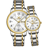 OLEVS 2891 Classic Digital Dial Couples Watch Set for Men Women
