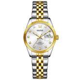OLEVS 3705 Classic Luxury Fluted Bezel Quartz Watch for Women