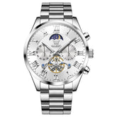 OLEVS 3640 Open-Heart Moon Phase Quartz Watch for Men