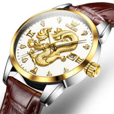OLEVS 3619 3D Dragon Quartz Watch for Men