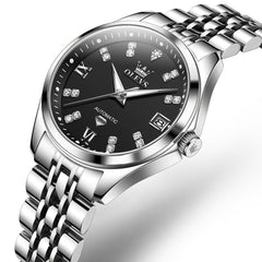 OLEVS Diamond Dial Automatic Mechanical Watch 9801 Date Display for Women