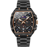 OLEVS 2942 Tonneau Dual Time Quartz Watch for Men