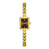 OLEVS 3691 Petite Rectangle Quartz Womens Watch Stainless Steel