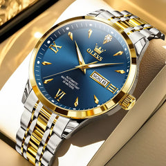 OLEVS Diamond Dial Day Date Automatic Mechanical Watch 9956 for Men
