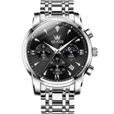 OLEVS 3639 Chronograph Moon Phase Quartz Watch for Men