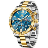 OLEVS 3D Rhombic Chronograph Quartz Watch for Men 3678