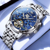 OLEVS Open Heart Multifunction Automatic Mechanical Watch 9910 Big Date for Men