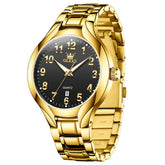 OLEVS 3650 Classic Gold Quartz Watch for Men & Women (His & Hers)