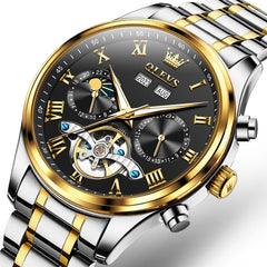 OLEVS 7005 Multi Function Skeleton Mechanical Watch for Men