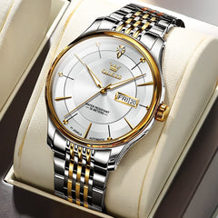OLEVS Diamond Dial Day Date Automatic Mechanical Watch 9927 for Men