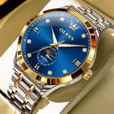 OLEVS 7041 Solid Steel Moon Phase Automatic Watch For Men