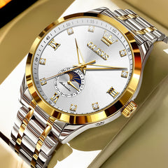 OLEVS 7041 Solid Steel Moon Phase Automatic Watch For Men