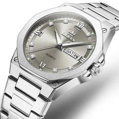 OLEVS 3736 Polygonal Diamond Quartz Watch for Men
