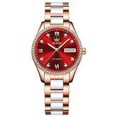 OLEVS 6637 Ceramic Automatic Mechanical Watch for Women