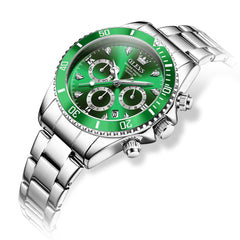 OLEVS Women Chronograph Watch Stainless Steel Sport Date Quartz 5632
