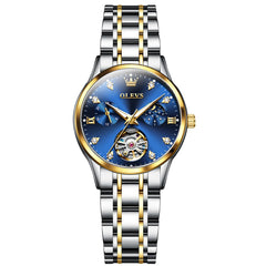 OLEVS 6608 Automatic Mechanical Open Heart Watch for Women