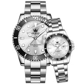 OLEVS 5885 Iconic Dive Style Couple Watch Set