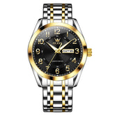 OLEVS 3666 Quartz Luminous Stainless Steel Watch For Men
