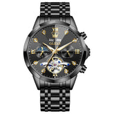 OLEVS 6621 3D Faceted Mirror Mechanical Watch for Men