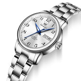 OLEVS 7072 Arabic Numeral Dual Calendar Automatic Watch For Women