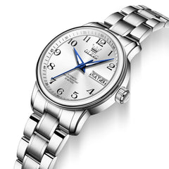 OLEVS 7072 Arabic Numeral Dual Calendar Automatic Watch For Women