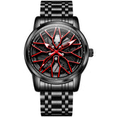 OLEVS 3701 Racing Wheel Openwork Sport Mens Quartz Watch