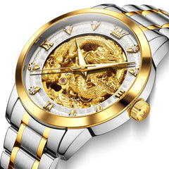OLEVS 7027 Golden Dragon Automatic Mechanical Watch for Men