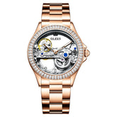 OLEVS 6699 Oversized Skeleton Mechanical Watch for Women