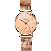 OLEVS 5190 Ultra Thin Sub Dial Quartz Watch for Women