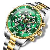 OLEVS 6715 Skeleton Multifunction Moon Phase Sports Mechanical Watch For Men