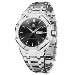 OLEVS 3726 Octagonal Luminous Quartz Watch for Men