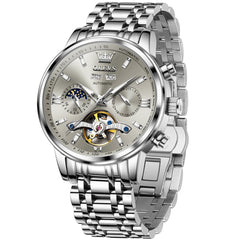 OLEVS 6740 Skeleton Flywheel Mechanical Watch for Men