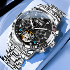 OLEVS 7088 Open Heart Roman Numeral Automatic Watch For Men