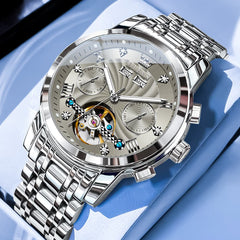 OLEVS 7088 Open Heart Roman Numeral Automatic Watch For Men