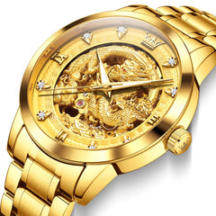 OLEVS 7027 Golden Dragon Automatic Mechanical Watch for Men