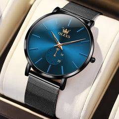 OLEVS 9954 Ultra Thin Milanese Mesh Quartz Watch for Men