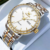 OLEVS 7019 Diamond Bezel Automatic Mechanical Watch For Men