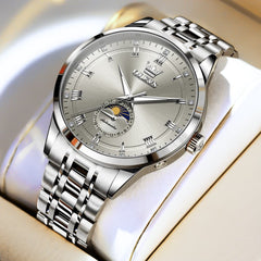 OLEVS 7063 Diamond Moon Phase Automatic Watch For Men
