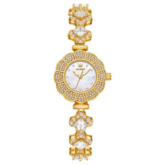 OLEVS 9813 Diamond Petal Bracelet Women Quartz Watch