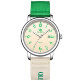 OLEVS 2991 Nylon Strap Casual Retro Quartz Watch for Men and Women