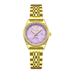 OLEVS 3703 Elegant Textured Dial Stainless Steel Womens Watch