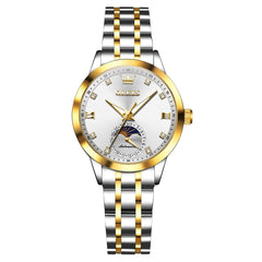 OLEVS 7041 Solid Steel Moon Phase Automatic Watch For Women