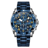 OLEVS 3689 Luxury Chronograph Moon Phase Quartz Watch for Men