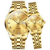 OLEVS 7062 Classic Automatic Couples Watch Set