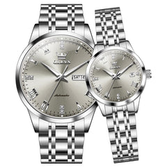 OLEVS 7062 Classic Automatic Couples Watch Set