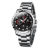 OLEVS 2873 Bold Rivet Bezel Racing Chronograph Watch for Men