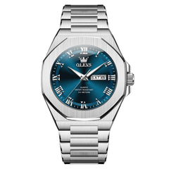 OLEVS 3727 Geometric Luminous Quartz Watch for Men