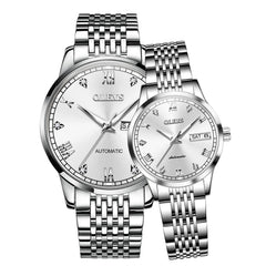 OLEVS 6602 Automatic Mechanical Couples Watch for Men Women