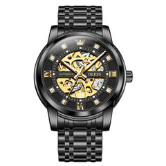 OLEVS Full Skeleton Diamond Dial Automatic Mechanical Watch 9901 for Men