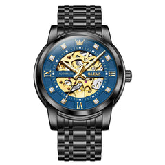 OLEVS Full Skeleton Diamond Dial Automatic Mechanical Watch 9901 for Men
